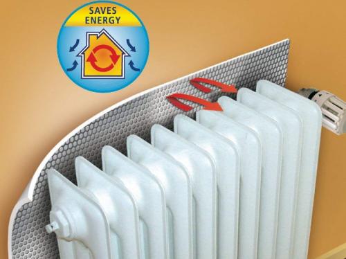 Что клеить за батареей. Теплоотражающий экран за радиатором: ставить или нет?