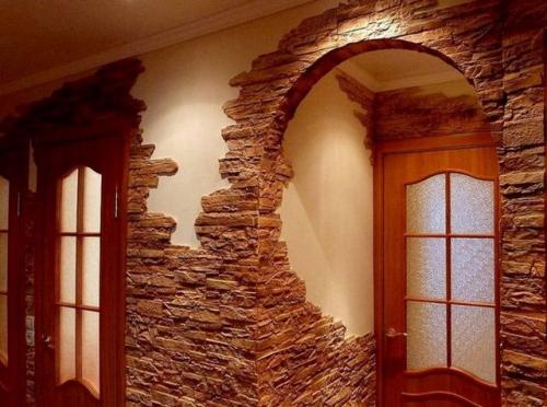 Как совместить обои и декоративный кирпич. Декоративный камень и обои