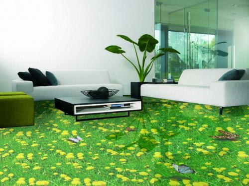 Клею обои на пол кухни. Оклейка полов обоями