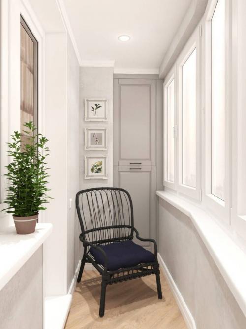 Дизайн балкона со шкафом. Шкаф на балконе — красивый дизайн углового, встраиваемого, шкафа купе индивидуальных размеров с полками + фото идеи