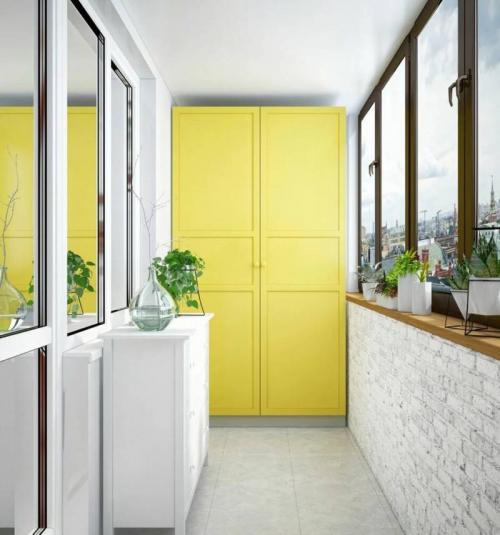 Дизайн балкона со шкафом. Шкаф на балконе — красивый дизайн углового, встраиваемого, шкафа купе индивидуальных размеров с полками + фото идеи