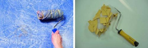 Покраска стен пакетом. Декоративная покраска стен тряпкой, веником, пакетом, губкой