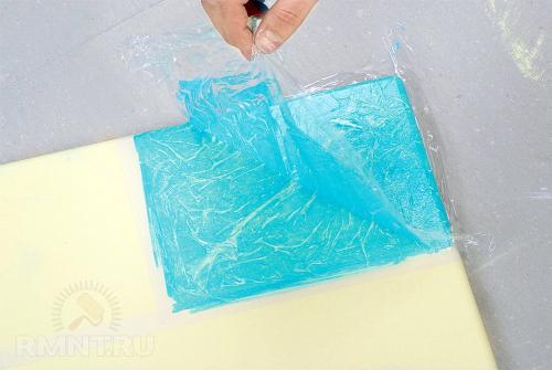 Покраска стен пакетом. Декоративная покраска стен тряпкой, веником, пакетом, губкой