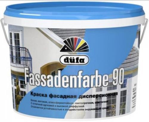 Стойкая фасадная краска. 8 DUFA FASSADENFARBE 90