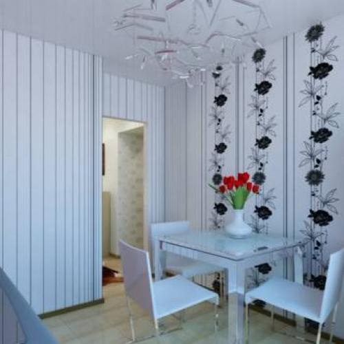 Как клеить моющие обои для кухни. Виды и особенности моющихся обоев 07