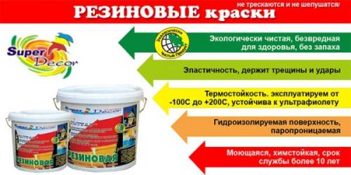 Силиконовая или резиновая краска.