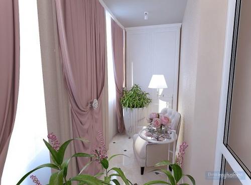 Шторы на балкон с панорамным остеклением. Креативные идеи 01 Шторы на балкон с панорамным остеклением. Креативные идеи 01