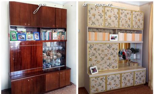 Как обклеить старый полированный шкаф. 15 способов обновить старый шкаф своими руками дома: фото до и после