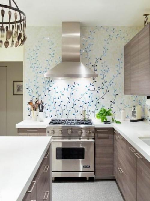 Моющиеся обои на кухне. Как выбрать хорошие моющиеся обои для кухни? 06