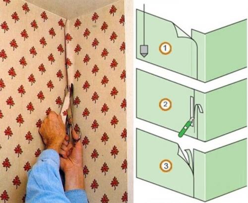 Как клеить виниловые обои в углах. Как правильно клеить обои на внутренних углах: стандартный алгоритм