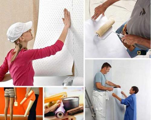 Как на побеленный потолок поклеить обои. Клеим на старую побелку 10