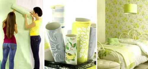 Как на побеленный потолок поклеить обои. Клеим на старую побелку 09